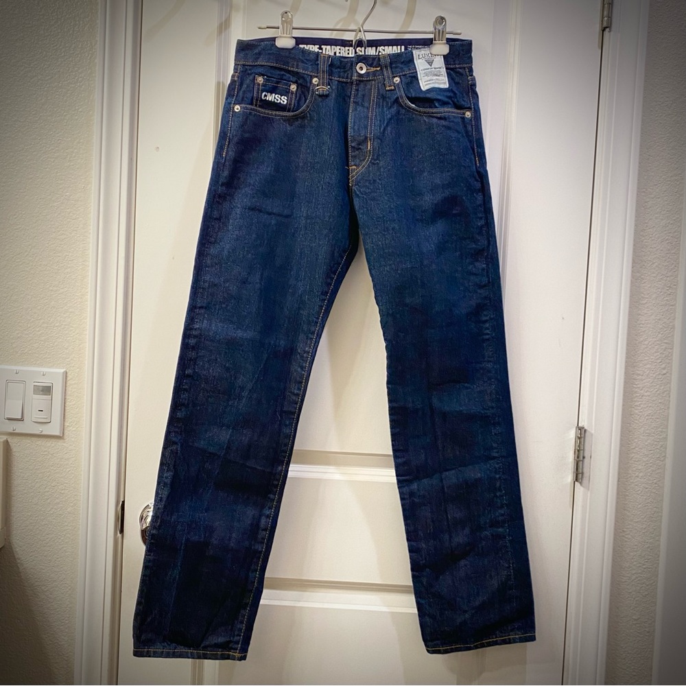 Luker by Neighborhood CMSS Common Sense 2011 Raw Dark Blue Denim Mens Size Small
